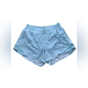 Lululemon Size 8 Tall Hotty Hot High-Rise Short 4" Heather Lux Multi Icing Blue